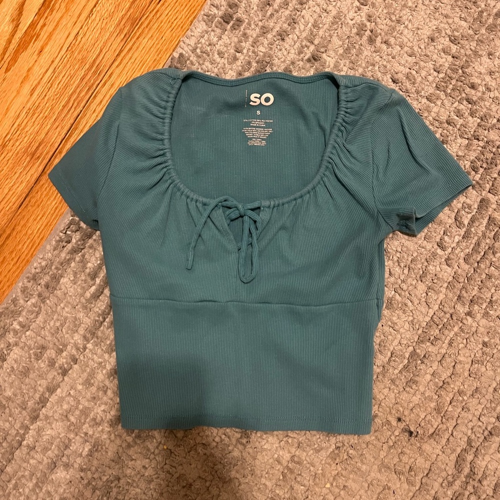 Blue Crop-Top